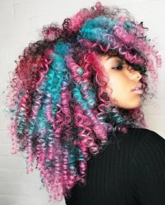 pastel curly hair