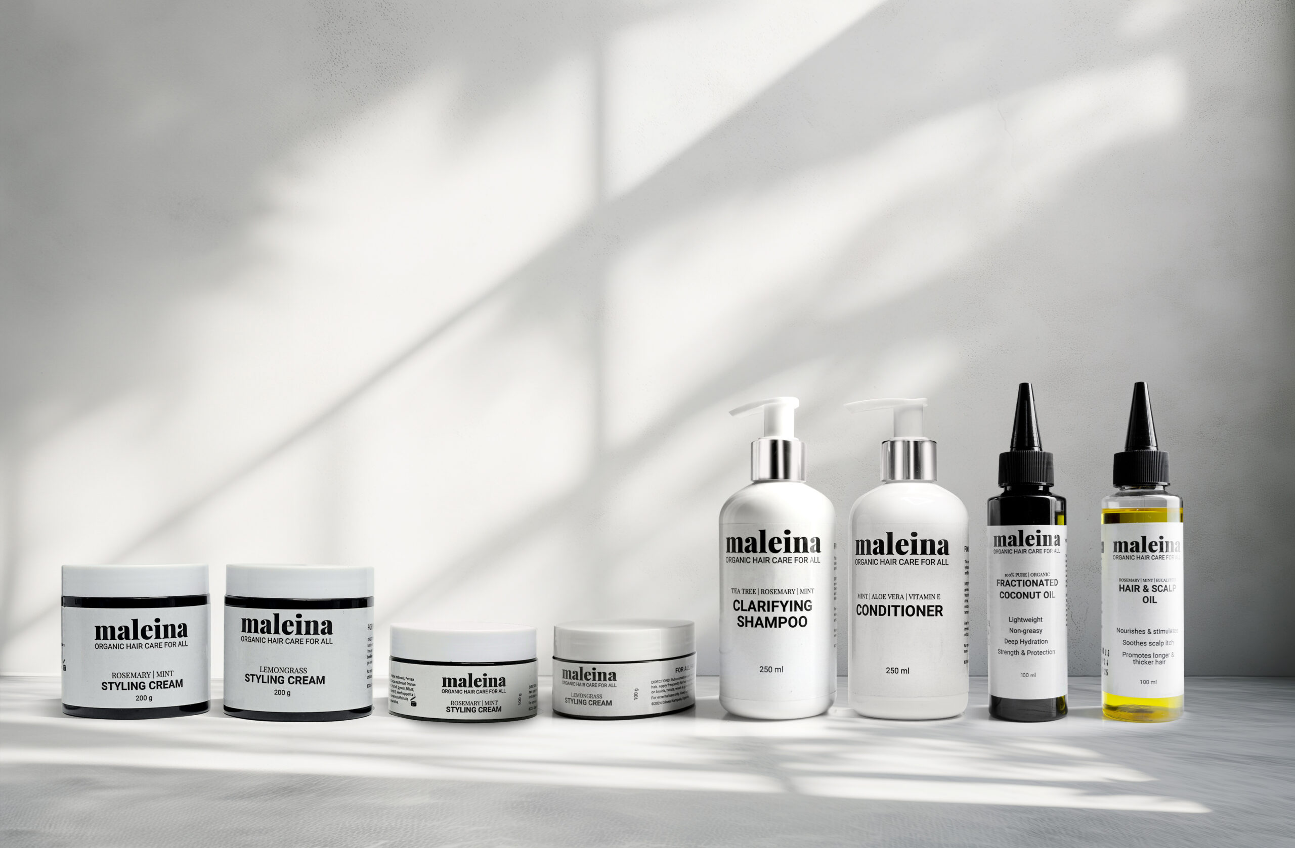 Maleina hair product range